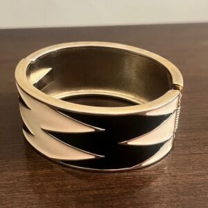 Vintage JOMAZ Joseph Mazer Art Deco Enamel Clamper Bracelet